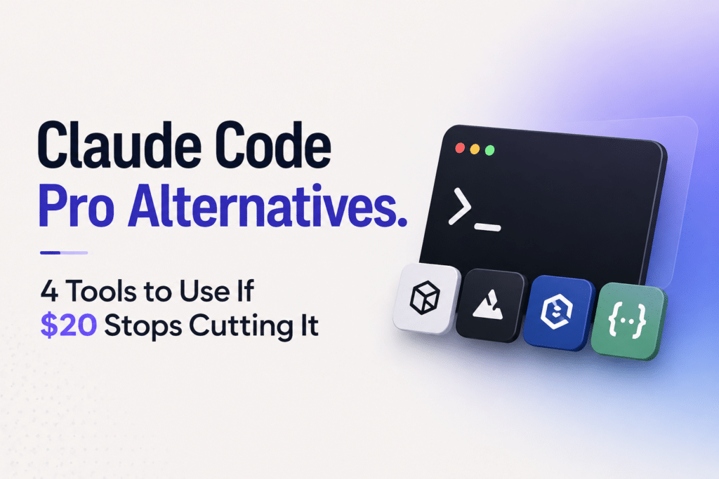 Stack of Claude Code Pro alternatives lined up as backup AI coding tools for $20 a month