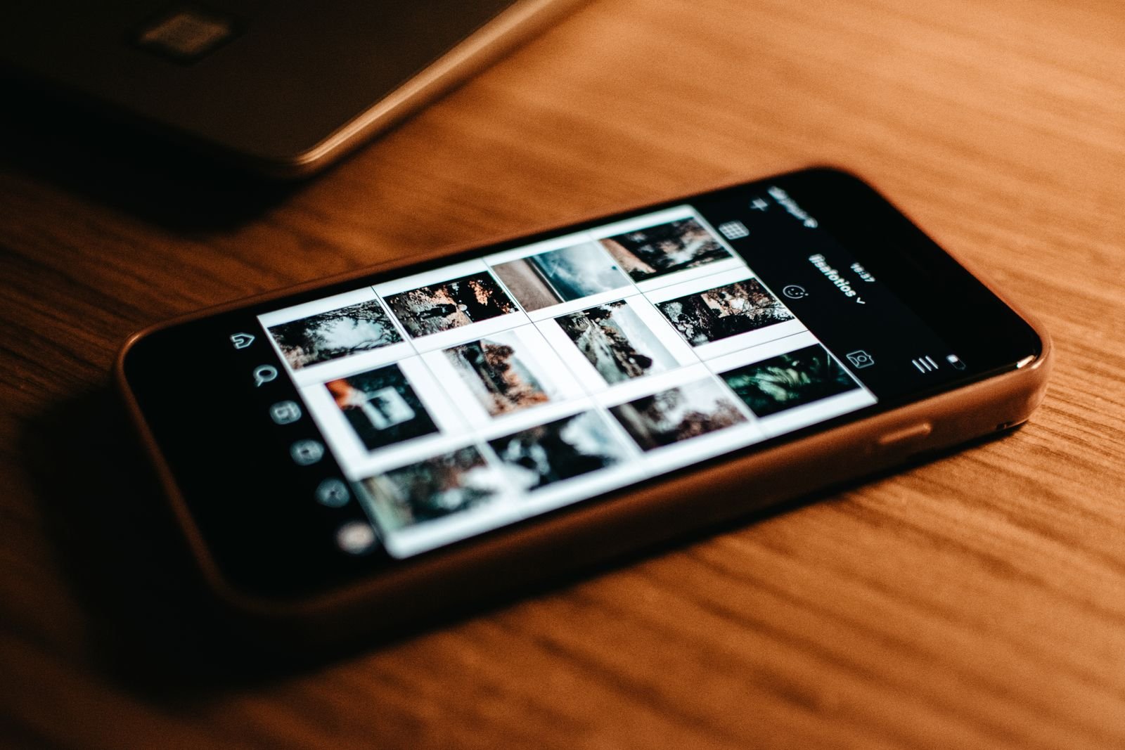 Close-up of a smartphone showing a photo gallery, the kind of images ChatGPT users upload