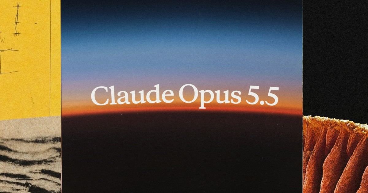 Claude Opus 5.5 announcement artwork from Anthropic
