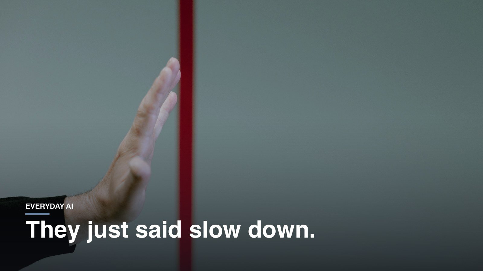 The People Building AI Just Asked to Slow Down. Trump Said No.