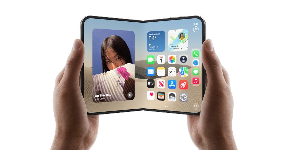 iPhone 18 Pro Price Is Up $100. I Told You AI Memory Would Do This. 2 Apple's foldable iPhone Duo open, showing the 7.6-inch inner display