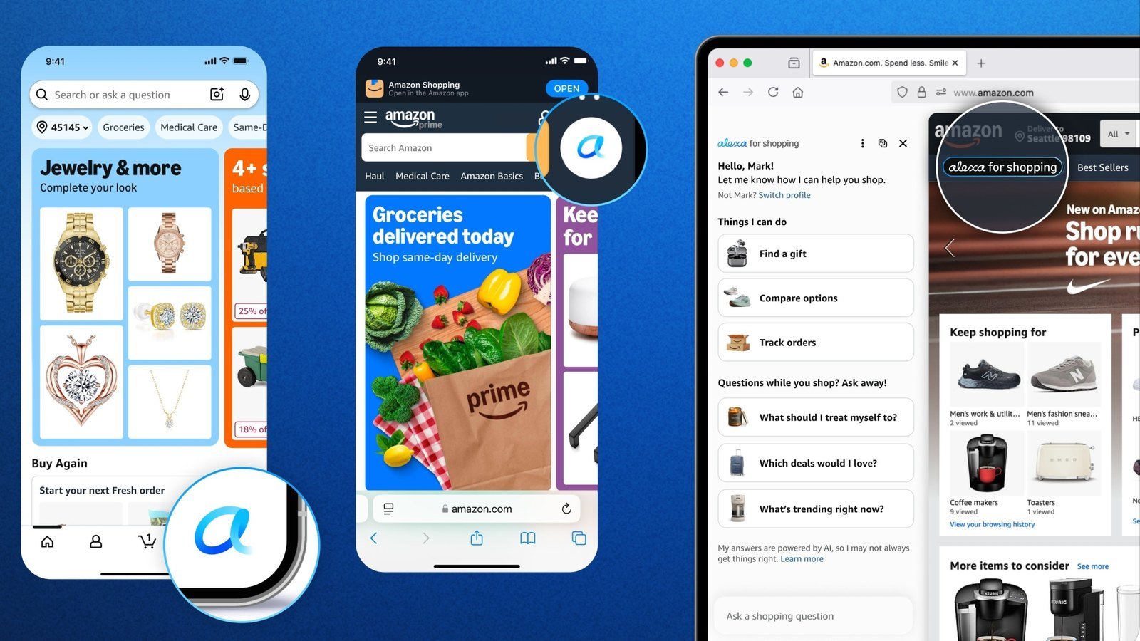 Alexa for Shopping in the Amazon app and on Amazon.com
